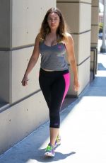 KELLY BROOK in Tights Heading to a Gym in Los Angeles