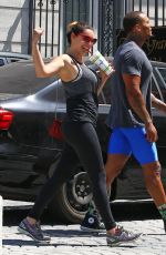 KELLY BROOK in Tights Leaves a Gym in West Hollywood