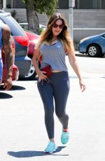 KELLY BROOK in Tights Out and About in Beverly Hills