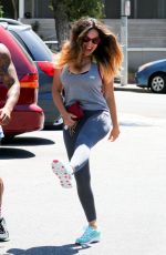 KELLY BROOK in Tights Out and About in Beverly Hills
