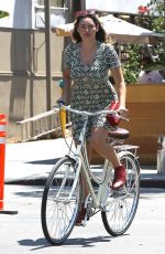 KELLY BROOK Out Riding a Bike in Beverly Hills