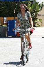 KELLY BROOK Out Riding a Bike in Beverly Hills