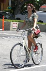 KELLY BROOK Out Riding a Bike in Beverly Hills