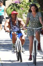 KELLY BROOK Out Riding a Bike in Beverly Hills