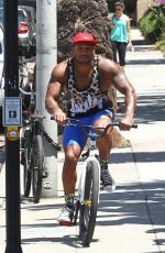 KELLY BROOK Out Riding a Bike in Beverly Hills