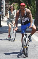 KELLY BROOK Out Riding a Bike in Beverly Hills