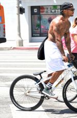 KELLY BROOK Riding a Bike in Los Angeles