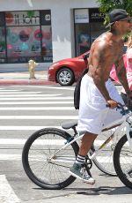 KELLY BROOK Riding a Bike in Los Angeles