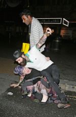 KELLY OSBOURNE Falling at a Restaurant in London