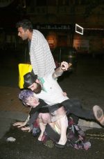 KELLY OSBOURNE Falling at a Restaurant in London