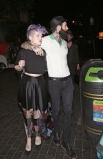 KELLY OSBOURNE Falling at a Restaurant in London