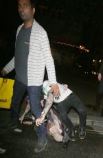 KELLY OSBOURNE Falling at a Restaurant in London
