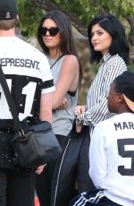 KENDALL and KYLIE JENNER at Chris Brown and Quincy Kick