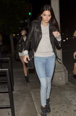 KENDALL JENNER Arrives at STK Restaurant in West Hollywood