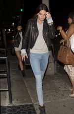 KENDALL JENNER Arrives at STK Restaurant in West Hollywood