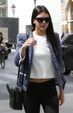 KENDALL JENNER Out and About in Paris