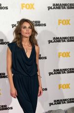KERI RUSSEL at Dawn of the Planet of the Apes Premiere in Madrid