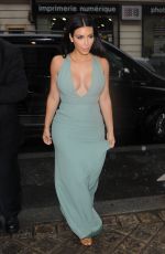 KIM KARDASHIAN at Valentino Fashion Show in Paris