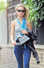 KIMBERLEY GARNER in Jeans Out and About in London