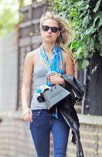 KIMBERLEY GARNER in Jeans Out and About in London