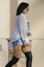 KYLIE JENNER in Shorts and Boots Out in Malibu