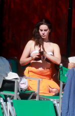 LANA DEL REY in Bikini on Vacation in Italy
