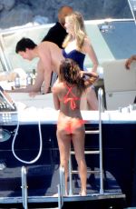 LEA MICHELE in Bikini at a Boat in Italy