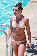 LEA MICHELE in Bikini at a Pool in Santa Barbara