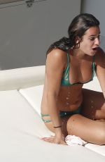 LEA MICHELE in Bikini on a Boat in Italy