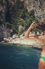 LEA MICHELE in Bikini on a Boat in Italy