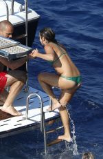 LEA MICHELE in Bikini on a Boat in Italy