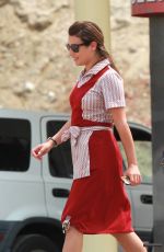 LEA MICHELE on the Set of Sons of Anarchy in Los Angeles