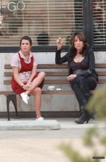 LEA MICHELE on the Set of Sons of Anarchy in Los Angeles