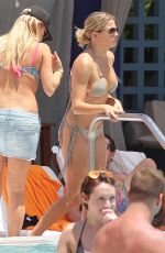 LEANN RIMES in Bikinia at a Pool in Miami