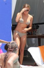 LEANN RIMES in Bikinia at a Pool in Miami