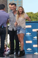 LEANN RIMES on the Set of Extra in Universal City