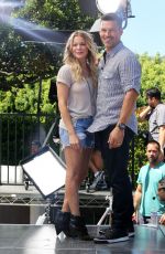 LEANN RIMES on the Set of Extra in Universal City