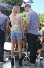 LEANN RIMES on the Set of Extra in Universal City