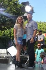 LEANN RIMES on the Set of Extra in Universal City