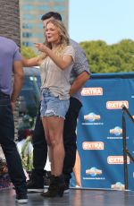 LEANN RIMES on the Set of Extra in Universal City