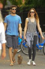 LEIGHTON MEESTER and Adam Brody Out and About in New York