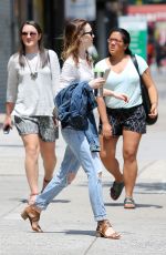 LEIGHTON MEESTER in Ripped Jeans Out in New York