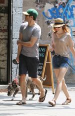 LEIGHTON MEESTER Walks Her Dog Out in New York