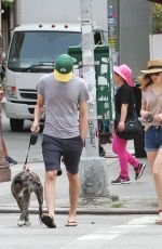LEIGHTON MEESTER Walks Her Dog Out in New York