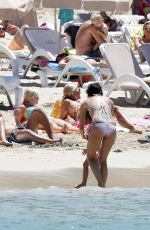 LENA HEADEY in Bikini at a Beach in Ibiza