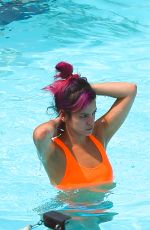 LILY ALLEN in Bikini at a Hotel Pool in New York