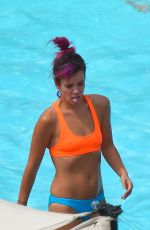 LILY ALLEN in Bikini at a Hotel Pool in New York