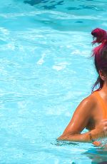 LILY ALLEN in Bikini at a Hotel Pool in New York