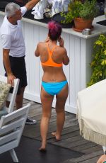 LILY ALLEN in Bikini at a Hotel Pool in New York