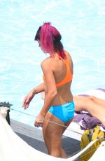 LILY ALLEN in Bikini at a Hotel Pool in New York
